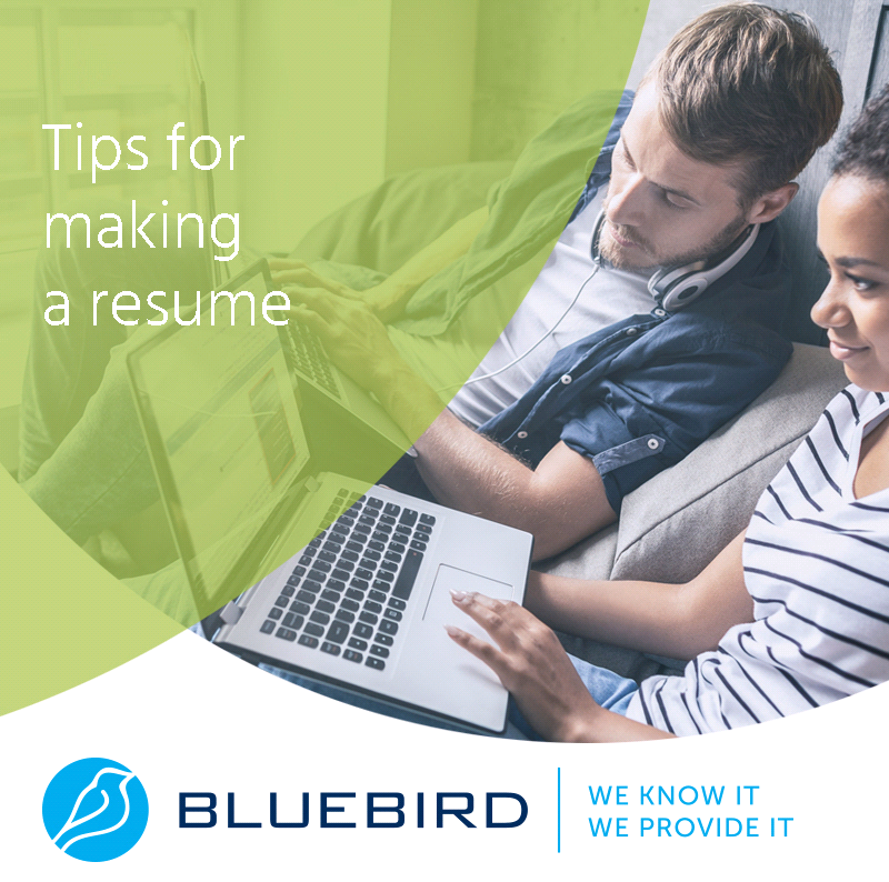 Tips for making a resumé
