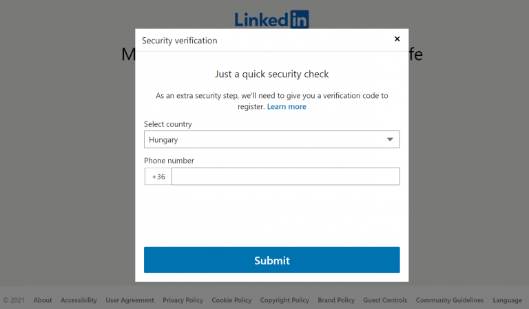 How to create LinkedIn profile - authorizing