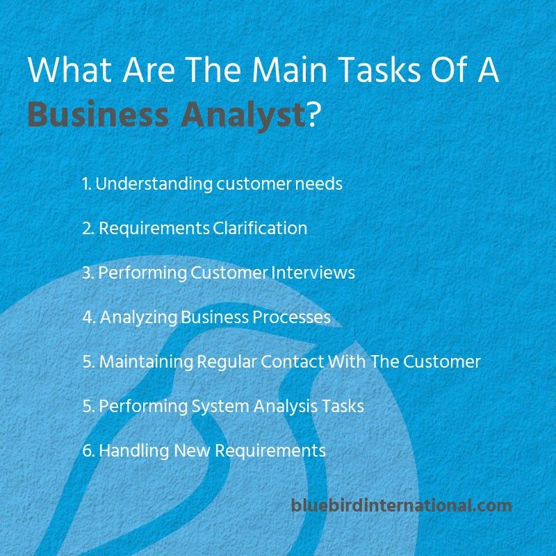 What Are The Main Tasks Of A Business Analyst - Bluebird Blog