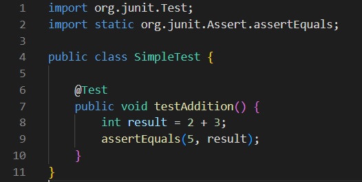 JUnit framework example - Bluebird