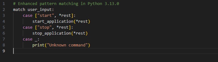 Example of enhanced pattern matching in Python 3.13.0 Alpha 4 - Perl vs Python - Bluebird International